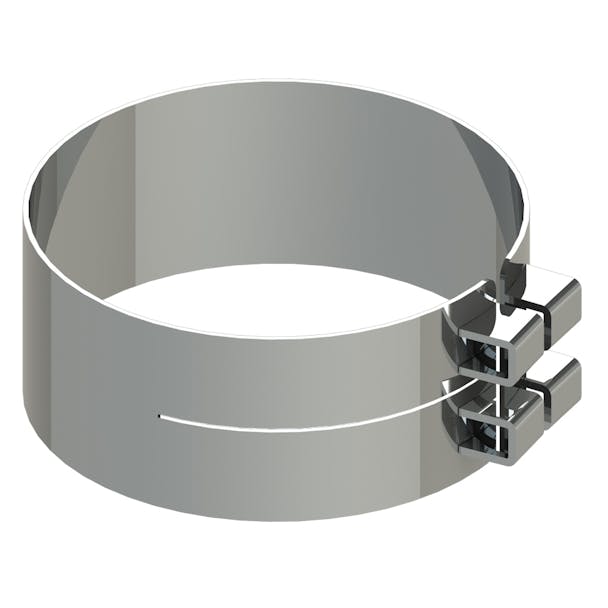 Universal Chrome Wide Bracketless Exhaust Clamp