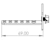 One Box Stainless Steel DEF Awning Dimensions 2