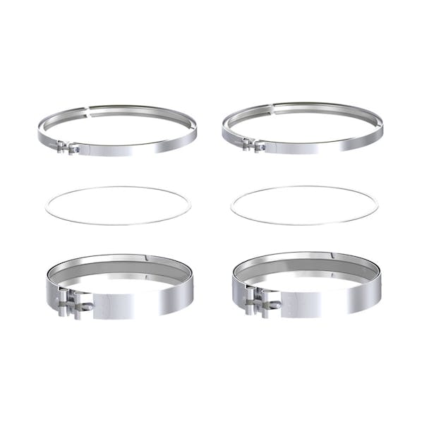 10.5" Stainless Steel Exhaust Clamp And Gasket Kit A0004903692 A6804913494 default