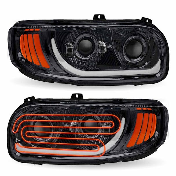 Peterbilt 367/388/389/567/589 Blackout LED Projector Headlights P54-6112-110