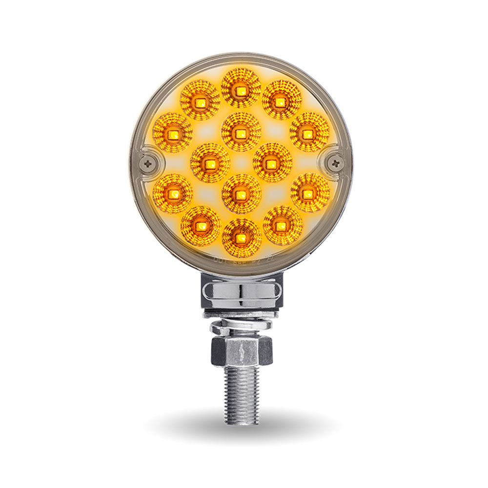 thumbnail image 2 of 4" Double Face LED Popsicle Light – Clear Lens, Red/Yellow Turn Signal – Grand General 78363 2 of 6