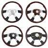 18" 4-Spoke "Milestone" Mahogany SCI Steering Wheel - Thumbnail