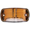 16 LED 4" Rectangular Clearance Marker Light With Blue Ground Light By Maxxima amber light front view
