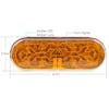 10 LED 6" Oval STT Light With Heated Lens-yellow specs
