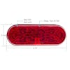 10 LED 6" Oval STT Light With Heated Lens-red specs