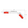 45 Degree Angled Aluminum Conspicuity Reflector Top Flap Plate Pair-specs