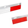 45 Degree Angled Aluminum Conspicuity Reflector Top Flap Plate Pair-close