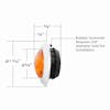 3/4" Mini LED Single Function ArcBlast Clearance Marker Light - Amber Lens - Specs