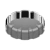 Volvo Chrome Plastic Non-Locking Fuel Cap Cover - Tilt Down