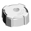 Freightliner Chrome Plastic Locking Fuel Cap Cover - Tilt Up