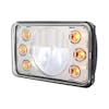 4" X 6" ULTRALIT LED High Beam Headlight With Dual Function Position Lights - Tilt Left ON