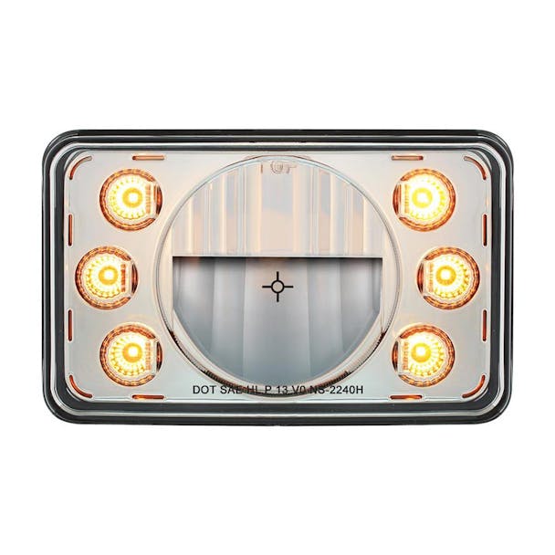 4" X 6" ULTRALIT LED High Beam Headlight With Dual Function Position Lights - Default ON