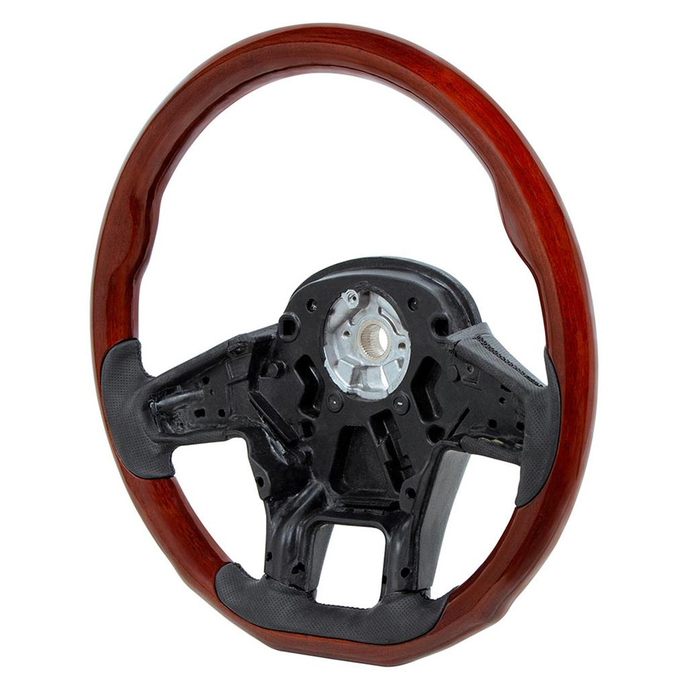 パーツ ALL WOOD Steering Wheel MOMO Racing Indy Black Mohogany Wood Steering Wheel - 240Z