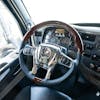 Peterbilt Kenworth 18" YourGrip Leather & Wood Steering Wheel - Leather And Wood Installed