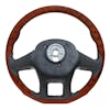 Peterbilt Kenworth 18" YourGrip Leather & Wood Steering Wheel - Wood Steering Wheel Back