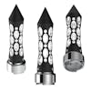 Black Thread-On Daytona Spike Vertical LED Shift Knob - White 9-10