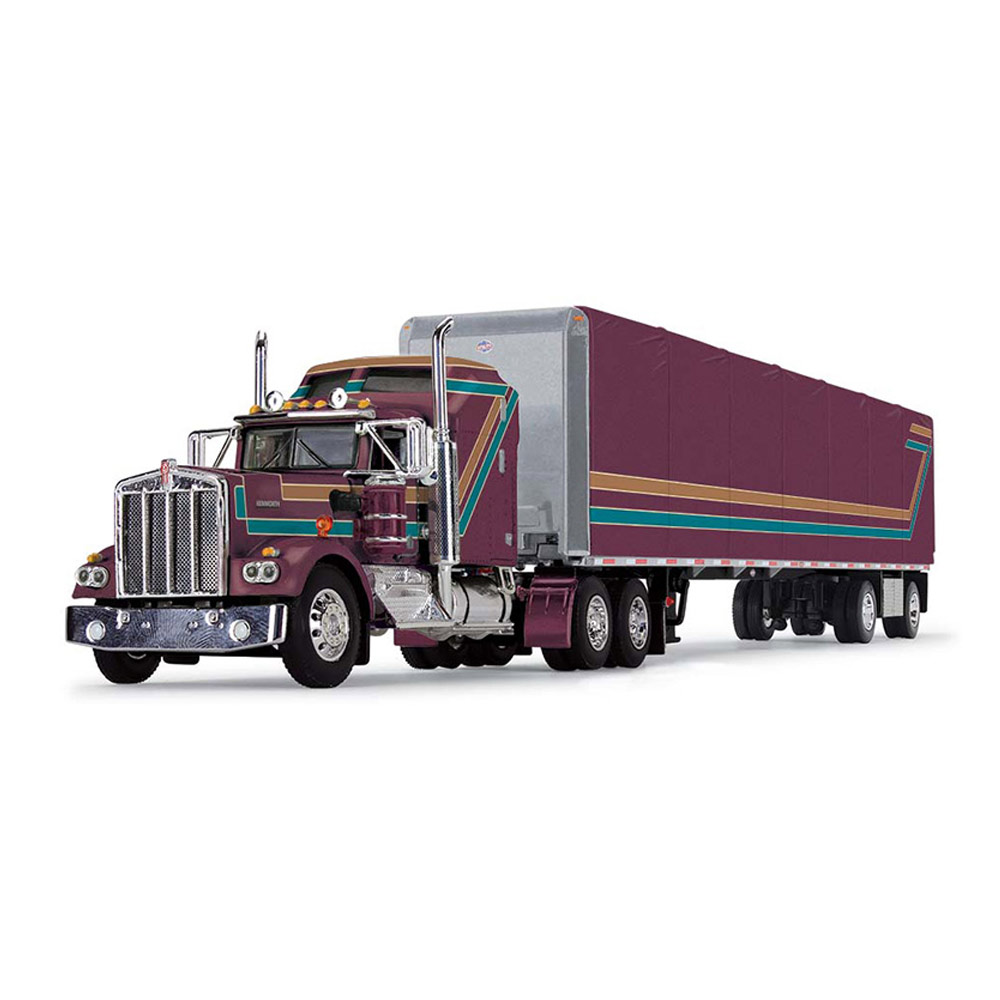 Kenworth W900A Aerodyne Sleeper and 53' Utility Roll Tarp Trailer