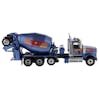 Western Star 4900 Left Axle And McNeilus Bridgemaster Concrete Mixer Replica 1/50 Scale Passenger Side View