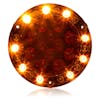 30 LED 5.5" Hybrid Combination Round Stop Turn Tail & Back Up Warning Light By Maxxima - Outside Amber On