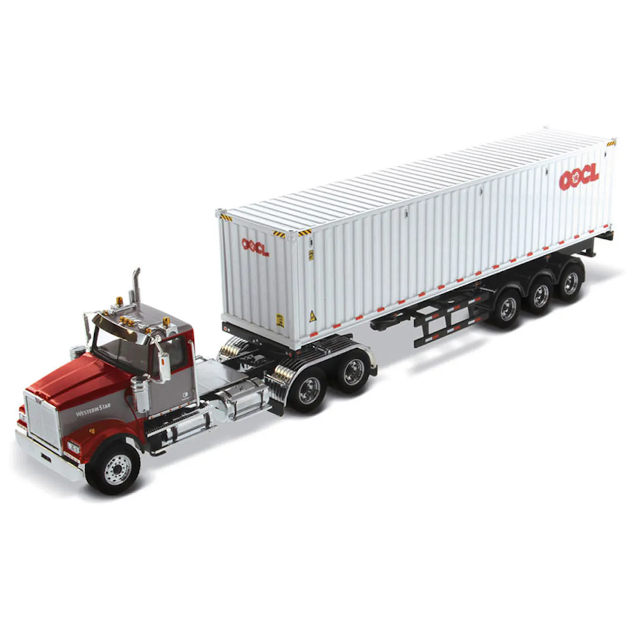 Western Star 4900 SF Day Cab With OOCL 40' Dry Good Sea Container