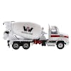 Western Star 4700 SF White Concrete Mixer Truck & Drum Replica 1/50 Scale Side View Passenger