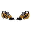 Caterpillar 272D2 Skid Steer Loader With Caterpillar 297D2 Compact Track Loader Replica 1/64 Scale Both View