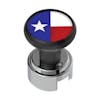 Black 1/2"-13 Thread-On Flag Gearshift Knob With Adapter - 13/15/18 Texas Top