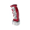 Chrome Skull Pistol Grip Shift Knob With 9/10 Speed Adapter - Candy Red Tilt  Left