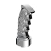 Chrome Skull Pistol Grip Shift Knob With 9/10 Speed Adapter - Chrome Right