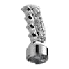 Chrome Skull Pistol Grip Shift Knob With 9/10 Speed Adapter - Chrome Bottom