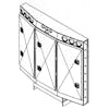 Angled Stainless Steel Door Enclosed Headache Rack Side View Dimensions Drawing