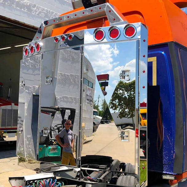 Angled Stainless Steel Door Enclosed Headache Rack Default