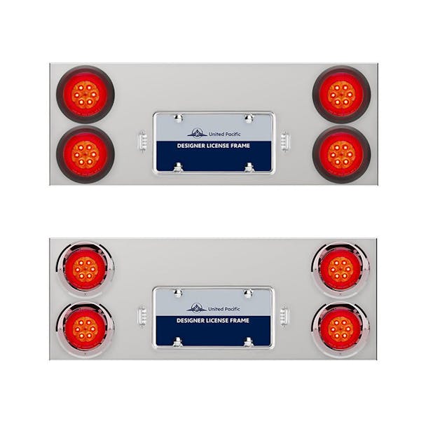 Stainless Steel Rear Center Panel With Turbine LED Lights - Default