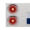 Stainless Steel Rear Center Panel With Abyss LED Lights - Visor Red Lens Close