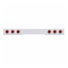 Chrome One Piece Rear Light Bar With Red LED Lights - Visor Red
