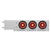 Chrome Mud Flap Hangers With Abyss LED Lights - Grommet Red Full