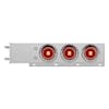 Chrome Mud Flap Hangers With Abyss LED Lights - Visor red Full