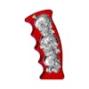 Chrome Skull Pistol Grip Thread On Shift Knob - Candy Red Default