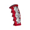 Chrome Skull Pistol Grip Thread On Shift Knob - Candy Red Left