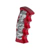 Chrome Skull Pistol Grip Thread On Shift Knob - Candy Red Right