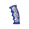 Chrome Skull Pistol Grip Thread On Shift Knob - Indigo Blue Default