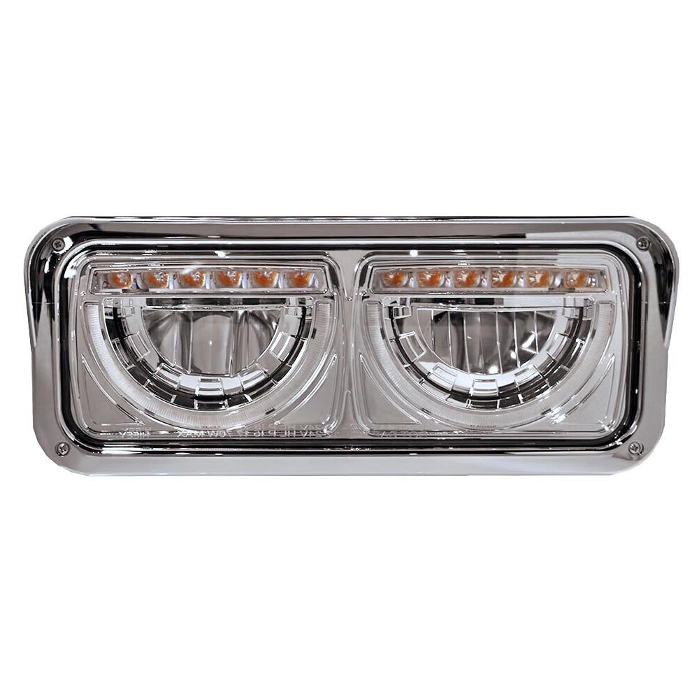 Kenworth T600 T800 W900B W900L Half Moon Rectangular Chrome