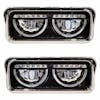 Freightliner Classic Half Moon Rectangular Blackout Headlight Assembly