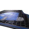 Freightliner Cascadia Rubber Floor Mats Blue Flat Angle
