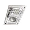 Volvo VN VNL 2004-2018 Chrome LED Fog Light With Daytime Running Lights - Driver