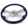18" Lightning Design Steering Wheel - Blue Lighting
