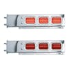Stainless Steel Mud Flap Hangers With 3 Rectangle Spyder LEDs Lights - Default