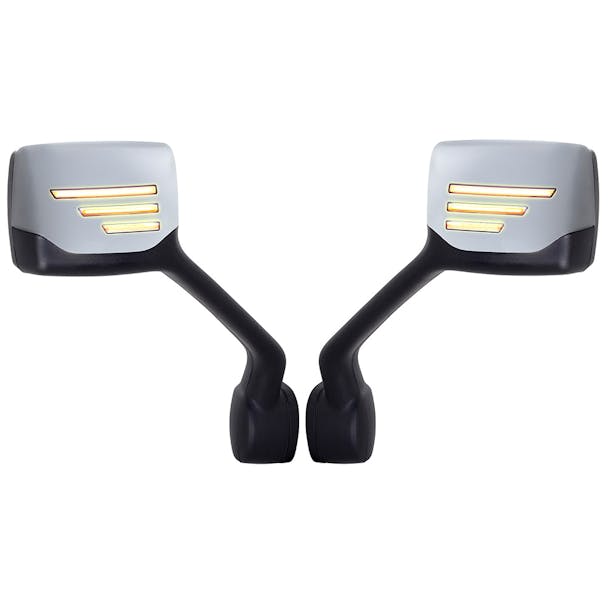 Kenworth T680 Peterbilt 579 Chrome 3 Lines LED Turn Signal Hood Mirror - Default