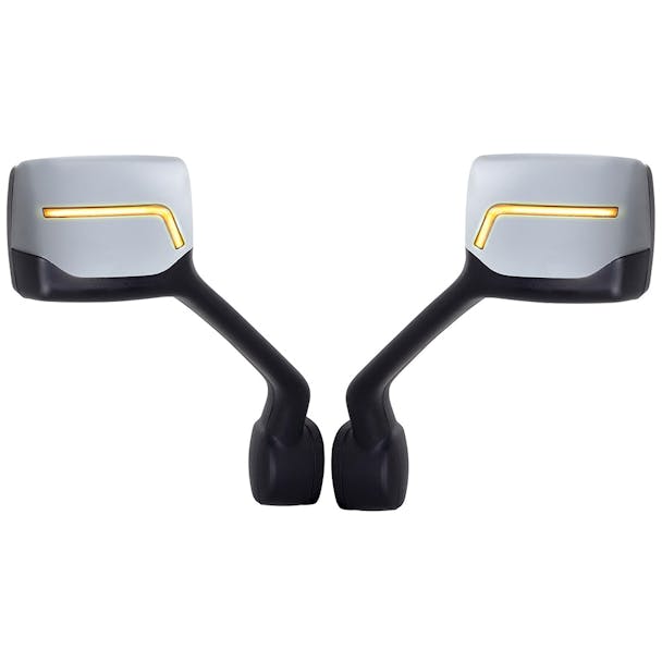 Kenworth T680 Peterbilt 579 Chrome 1 Lines LED Turn Signal Hood Mirror - Default