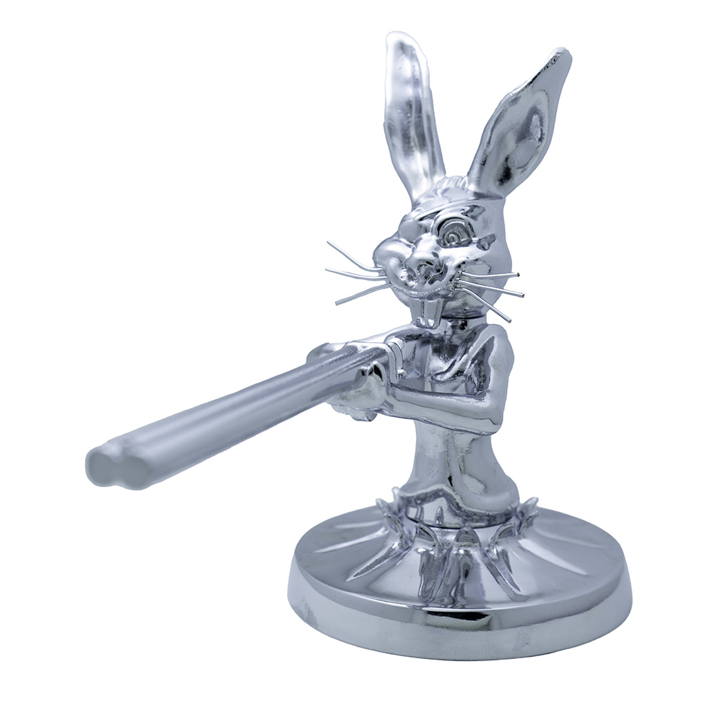 Chrome Shotgun Bunny Hood Ornament - Raney's Truck Parts